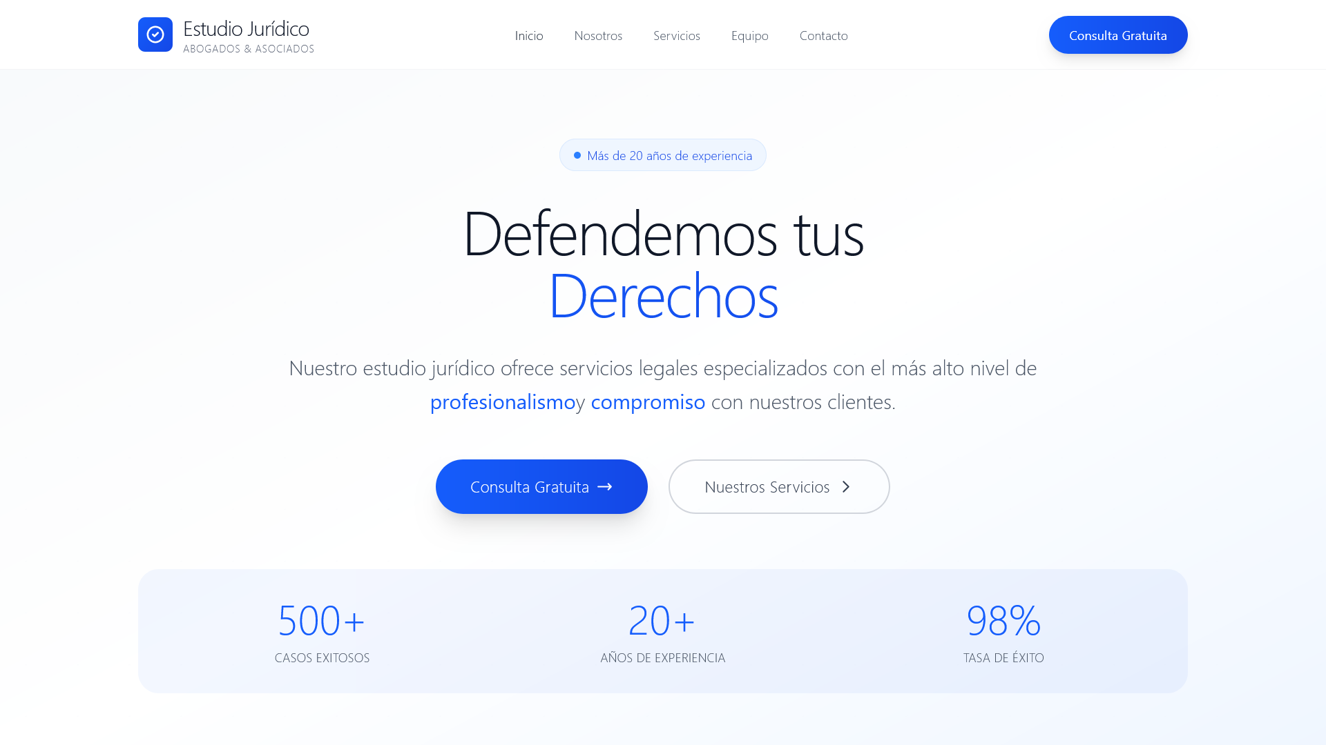 Estudio Jurídico - Landing Page
